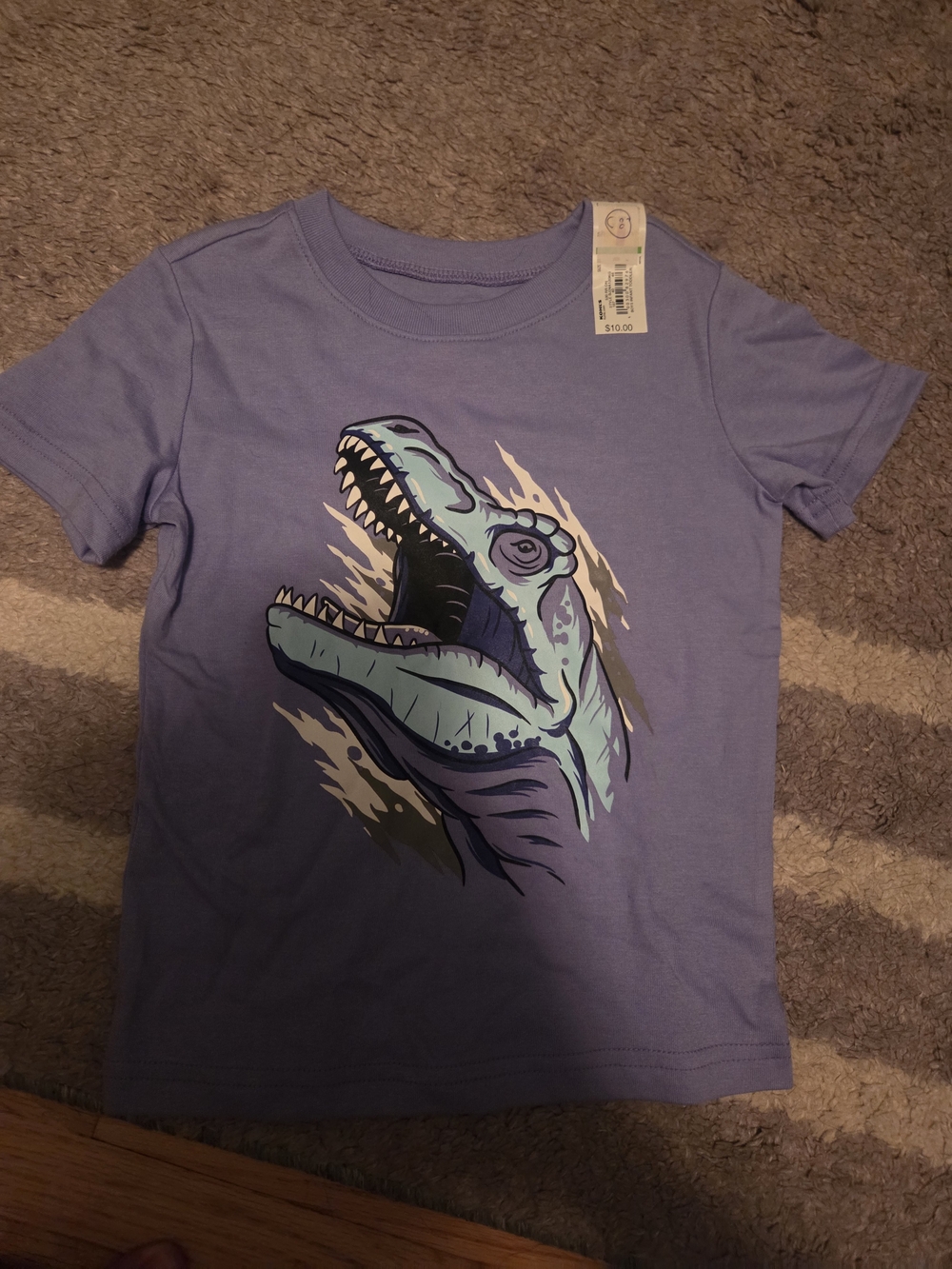 jumping beans Lavender Tee with Dino Graphic